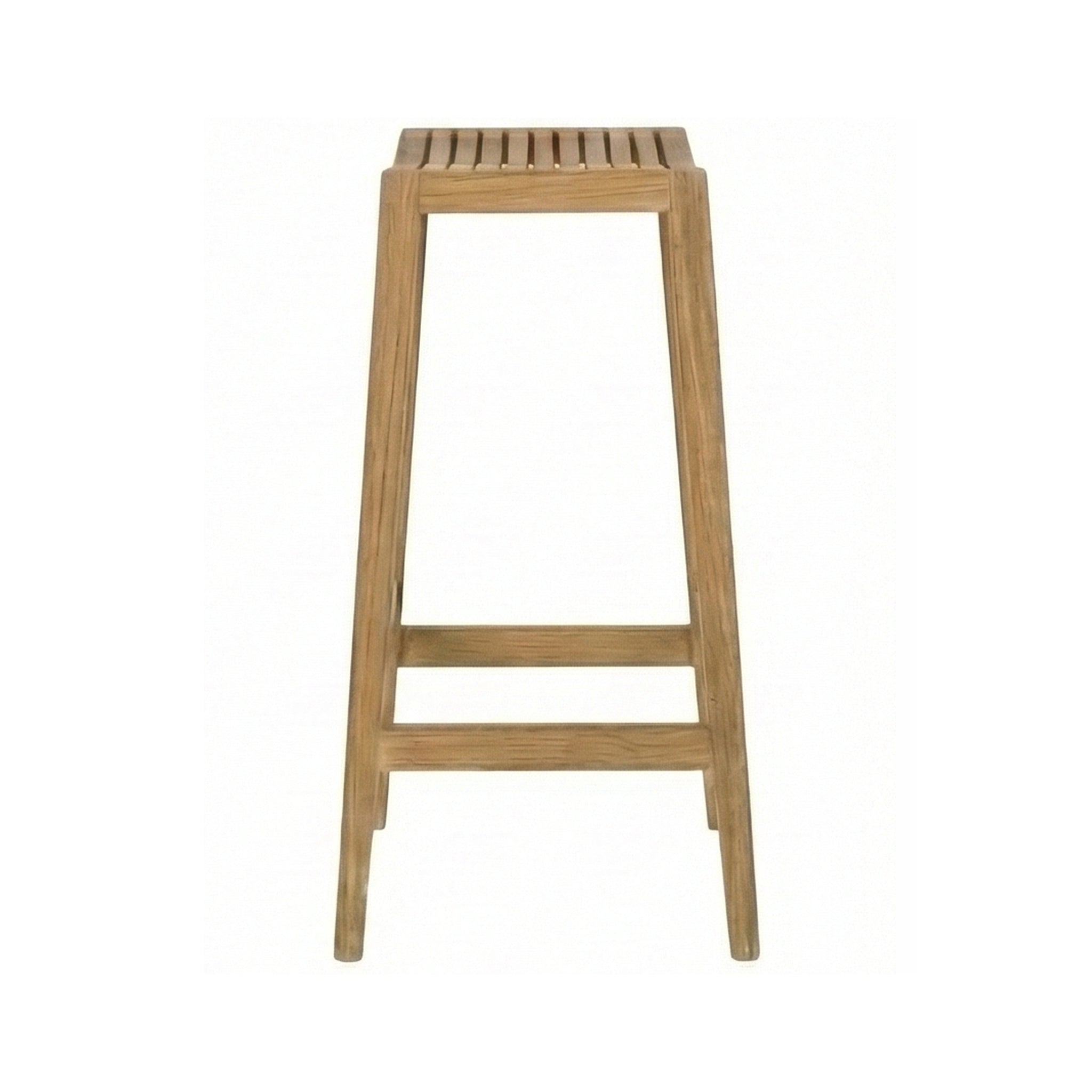 Baptiste Backless Teak Outdoor Bar Stool