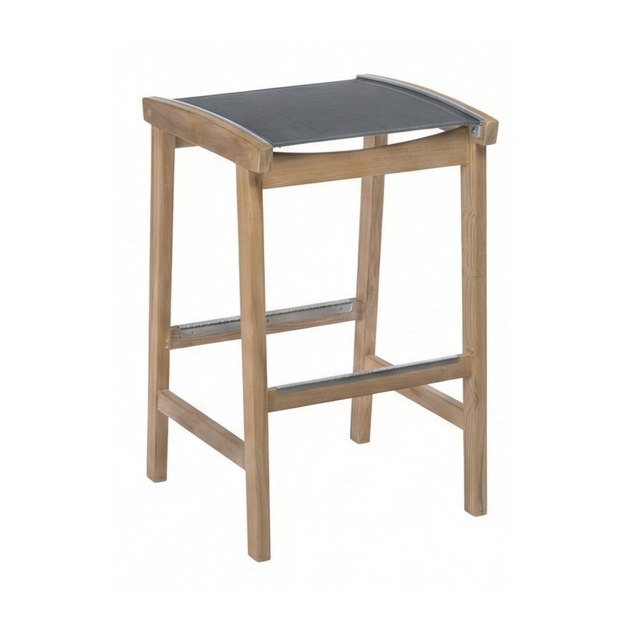 Clement Backless Teak Outdoor Bar Stool