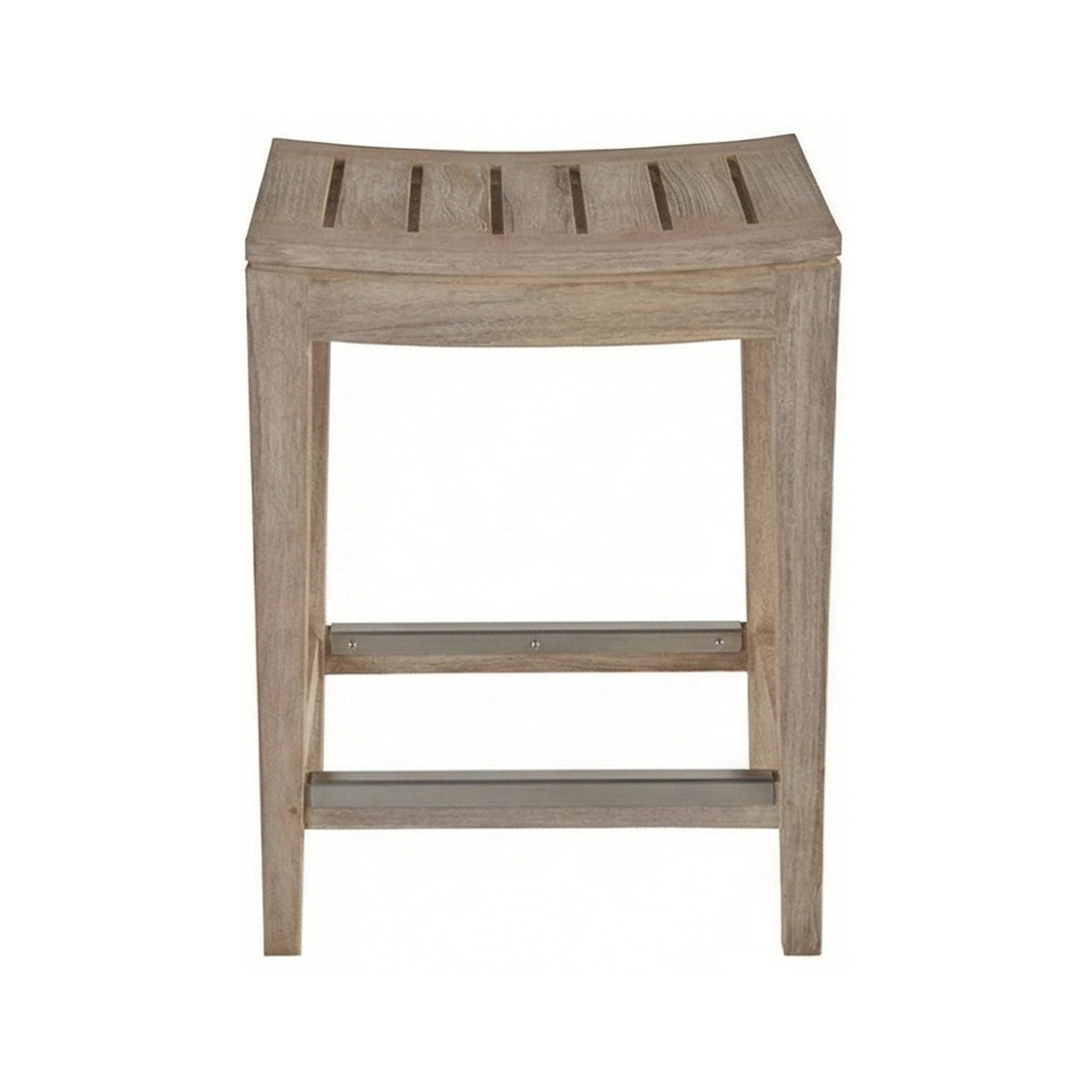 Dominique Backless Teak Outdoor Bar Stool