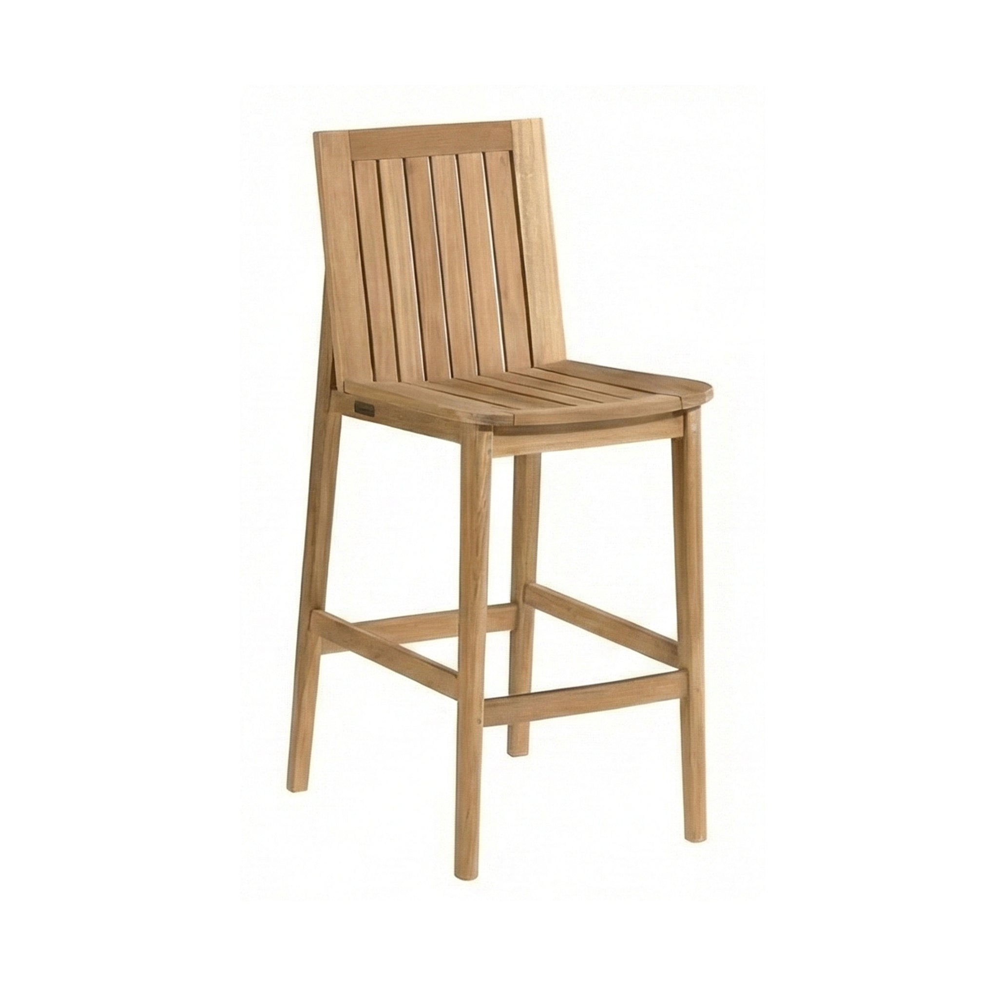 Jocelyn Armless Teak Outdoor Bar Stool