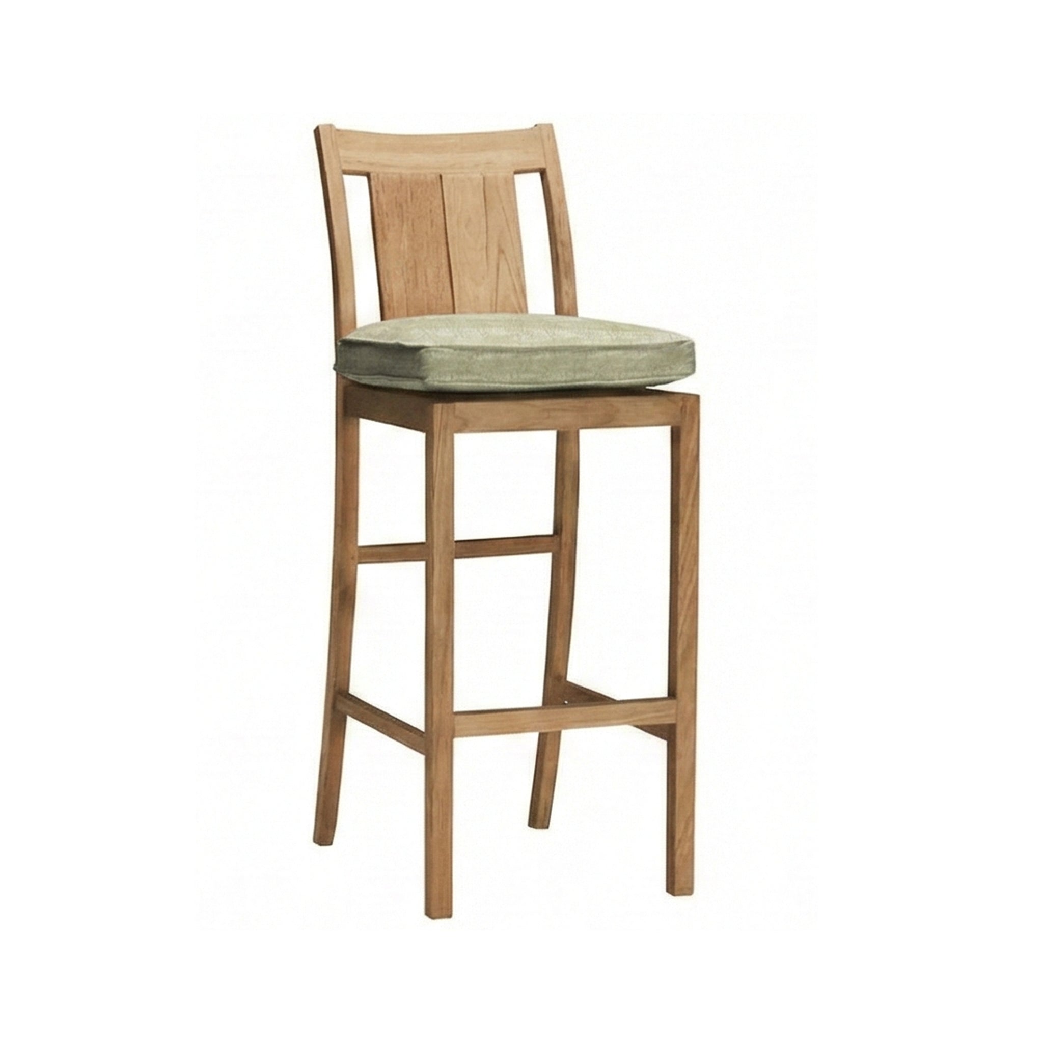 Leopold Armless Teak Outdoor Bar Stool