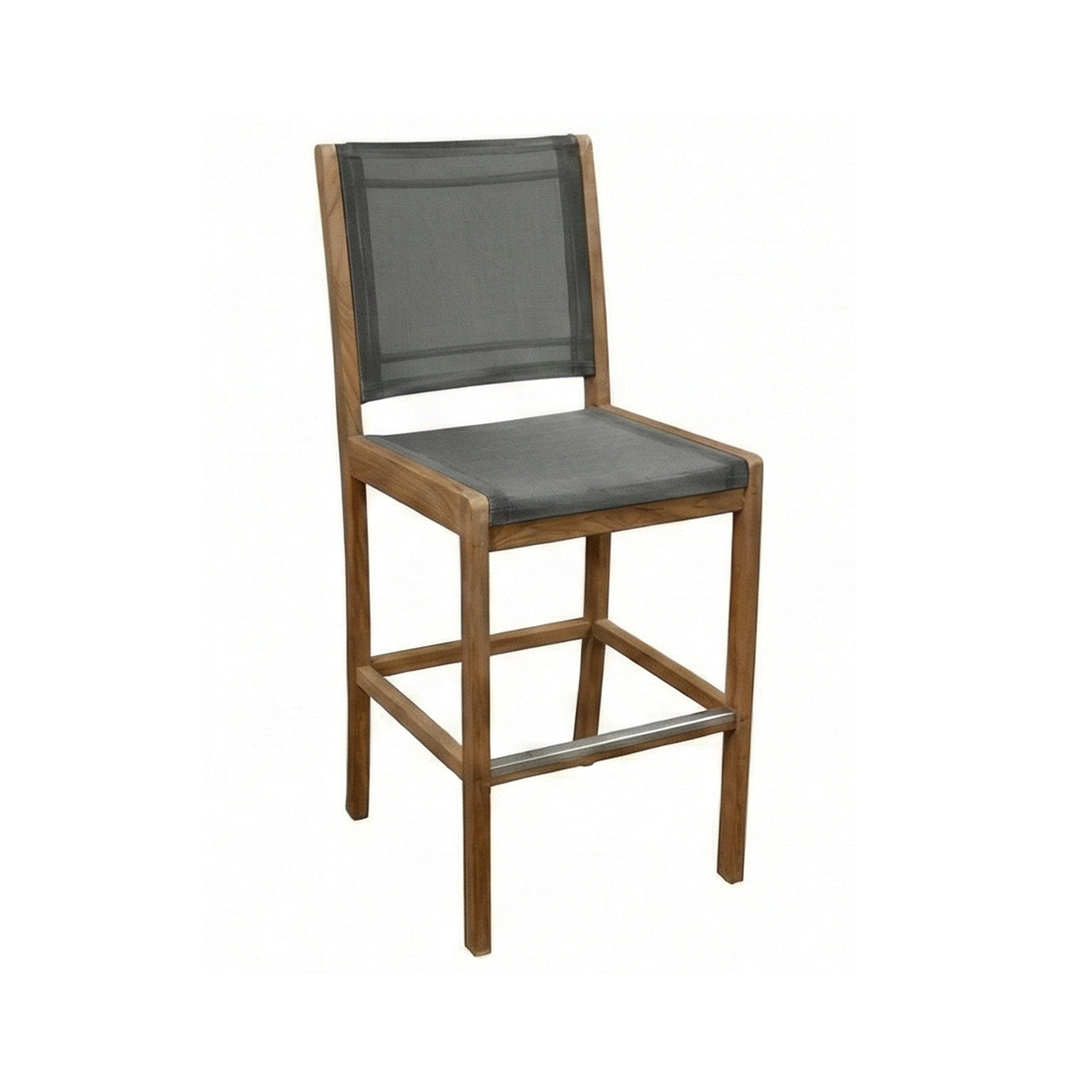 Morgan Armless Teak Outdoor Bar Stool