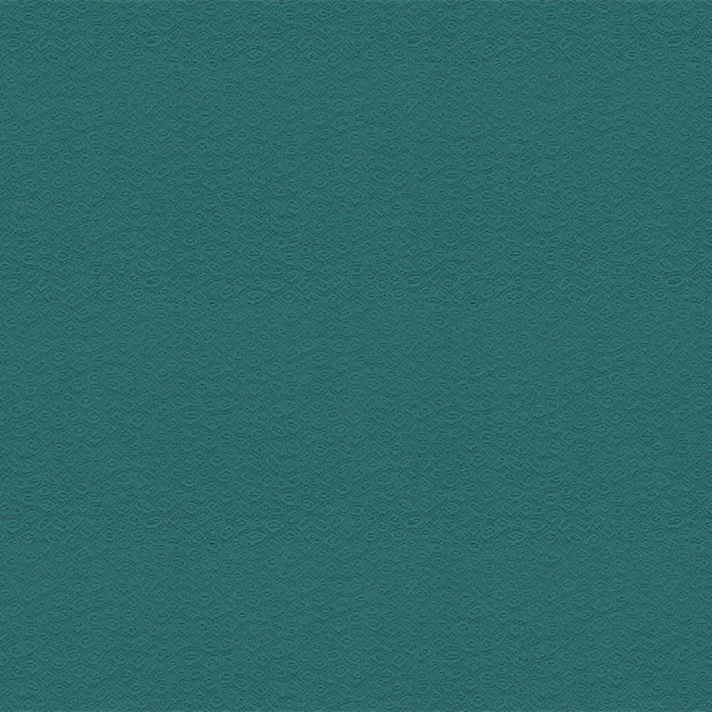 Teal upholstery fabric swatch showing a subtle repeating geometric texture; 50% cotton and 50% polyester, suitable for sofa upholstery.