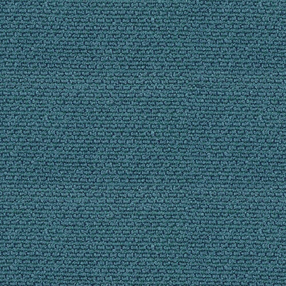 Close-up of teal 100% polyester upholstery fabric showing a tight looped weave texture, ideal for contemporary sofa upholstery.