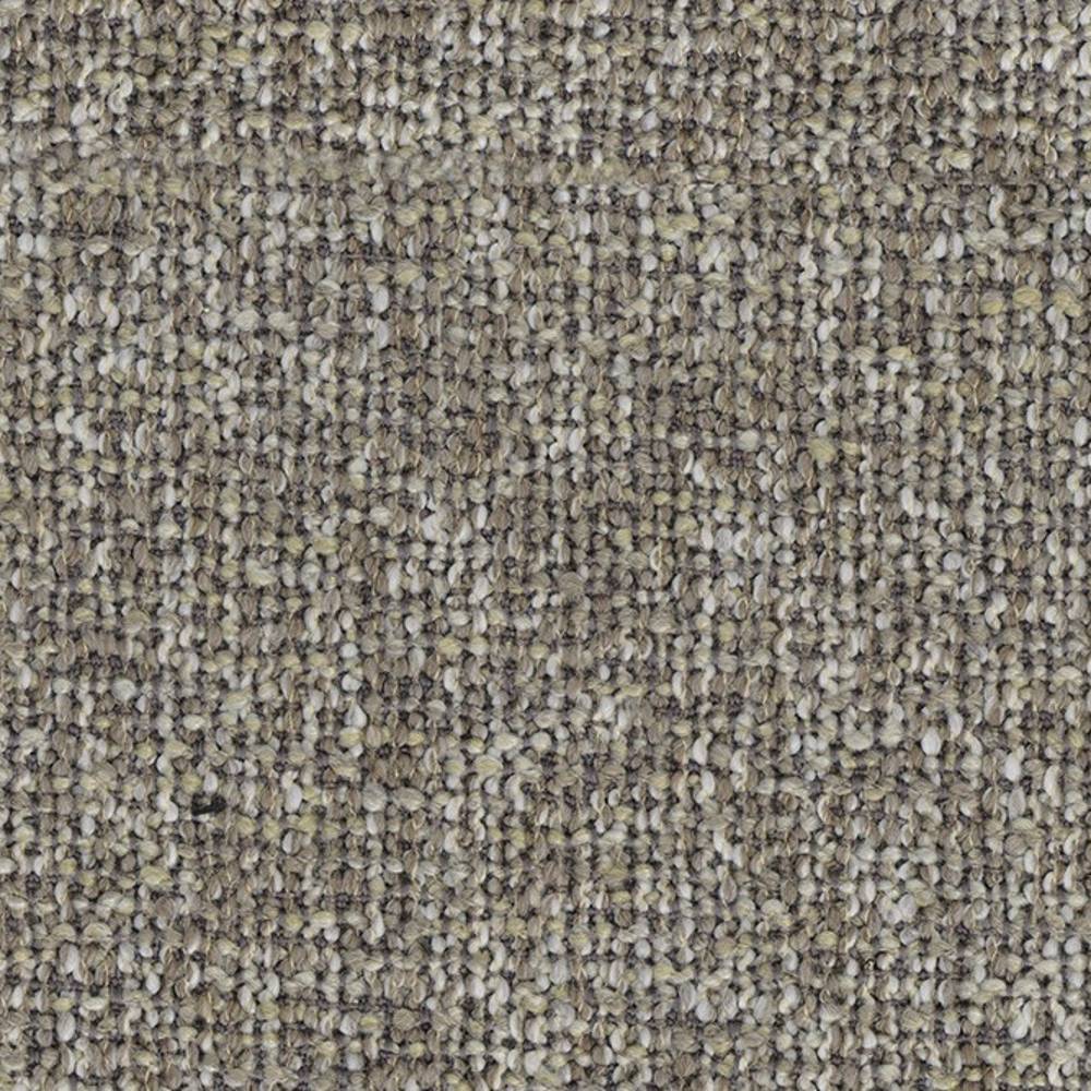 Close-up of neutral cream woven upholstery fabric showing a looped, textured weave; 70% acrylic, 30% polyester blend in a contemporary, durable finish for sofas.