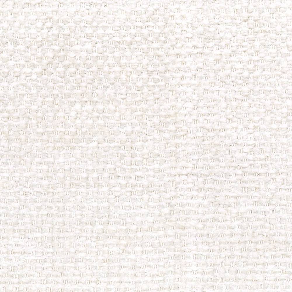 Close-up of cream off-white linen-blend upholstery fabric showing a tight basket-weave texture and soft slub yarns; 8% linen, 9% rayon, 83% polyester, contract-grade for sofas and office seating.