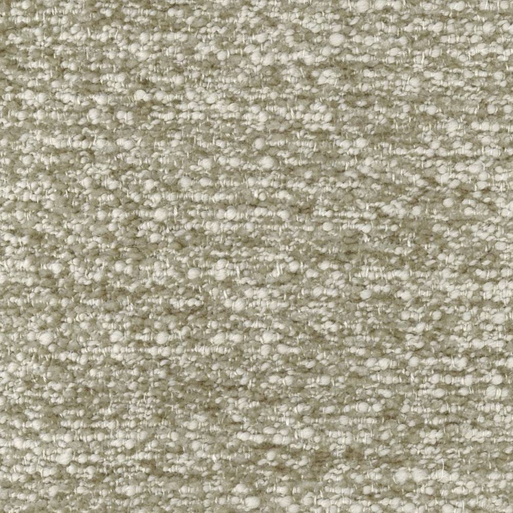 Close-up of cream boucle upholstery fabric swatch showing a nubby, looped texture in a neutral wool-blend (30% wool, 35% acrylic, 4% linen, 8% rayon, 23% polyester), ideal for contemporary sofas.