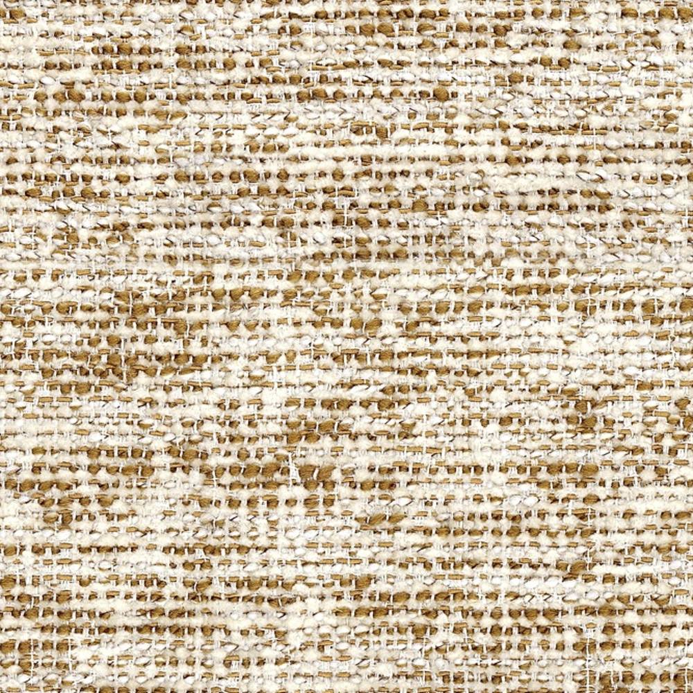 Close-up of cream and beige boucle upholstery fabric showing nubby looped texture and woven slub yarns; durable wool-acrylic-triacetate blend in a neutral tone for contemporary sofa upholstery.