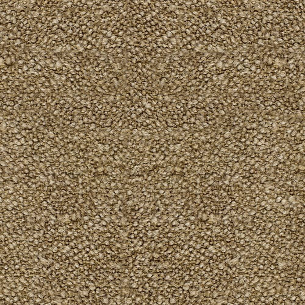 Close-up of beige boucle upholstery fabric showing dense looped texture and neutral cream-beige tone, suitable for contemporary sofa upholstery; 12% wool, 25% acrylic and 63% triacetate blend for durable indoor use.