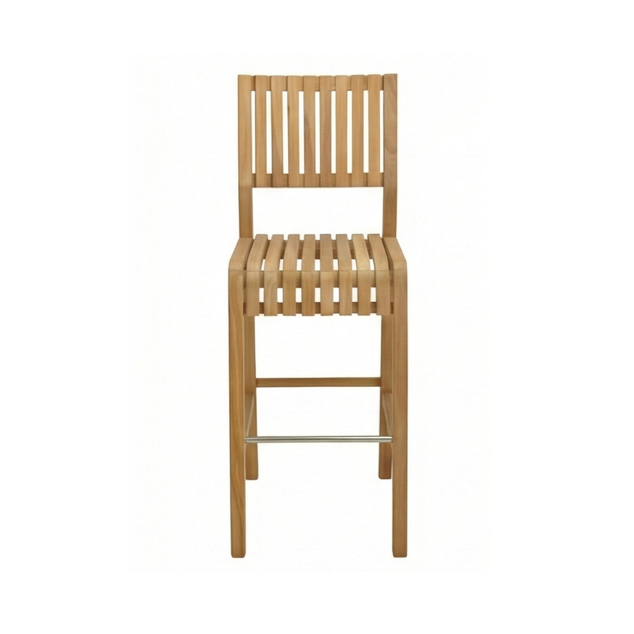 Maxime Armless Teak Outdoor Bar Stool