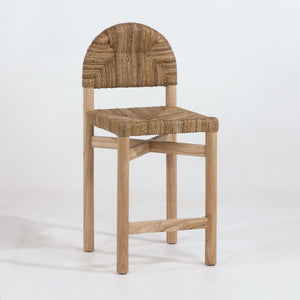 Sarande Counter Stool in Teak and Seagrass