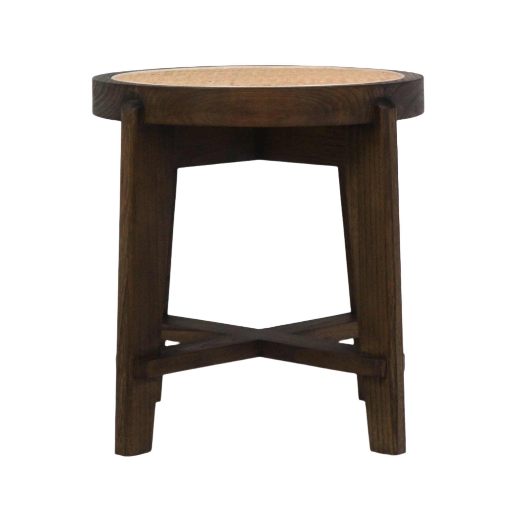 Pierre Jeanneret Stool - Jeanneret Cane Seat Accent Stool Pierre Jeanneret Stool - Jeanneret Cane Seat Accent Stool