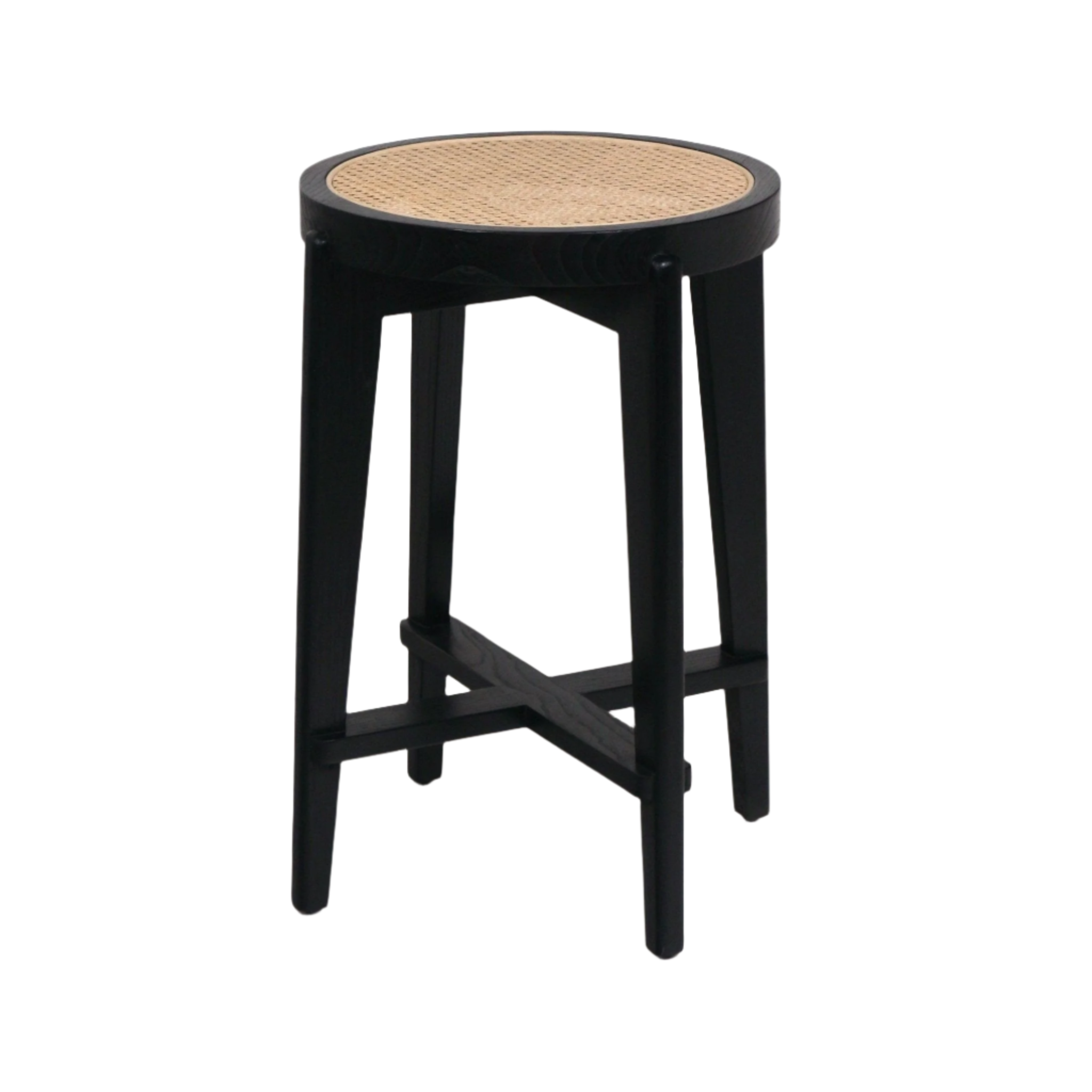 Pierre Jeanneret STOOL ラタン張り リプロダクト Pierre Jeanneret Round Counter Stool - Counter Seating
