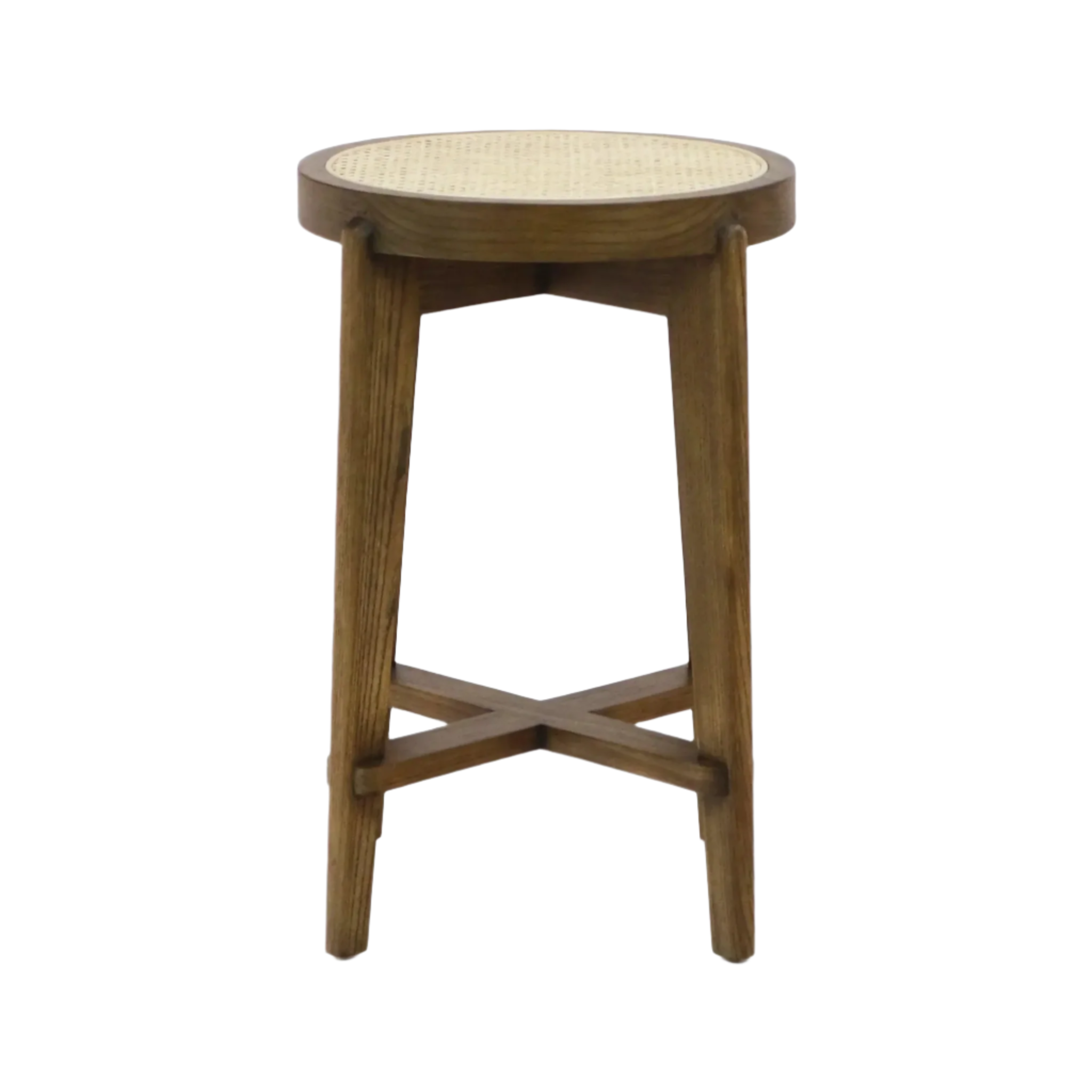 Pierre Jeanneret STOOL ラタン張り リプロダクト Pierre Jeanneret Round Counter Stool - Counter Seating