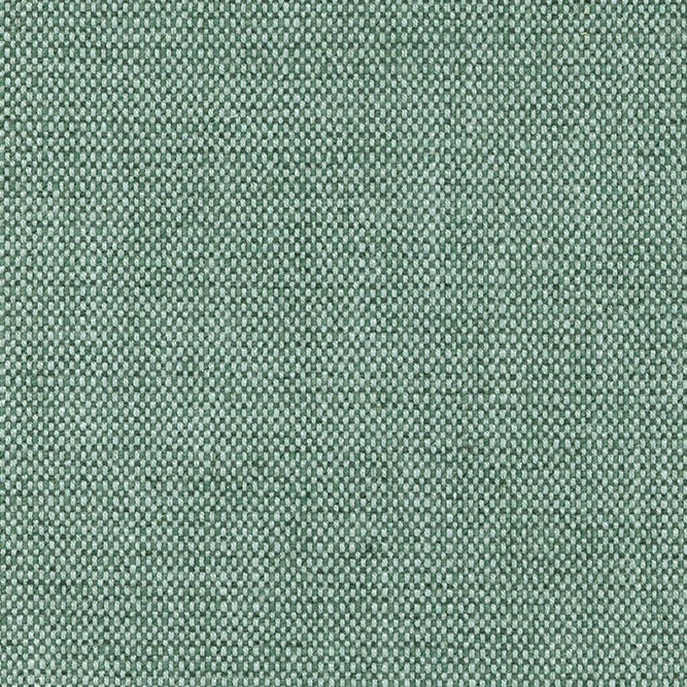 Close-up of sage-green woven upholstery fabric in a 6% wool, 20% linen, 43% viscose blend showing a tight, textured basket-weave suitable for sofas.