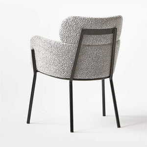 Celeste Grey Boucle Dining Chair