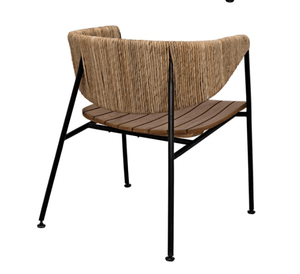 Clara Chair with Teak Seat and Rush Webbing - INTERIORTONIC